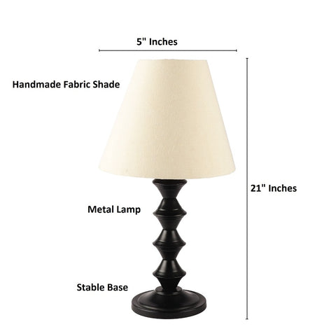 BTR CRAFTS Metal Table Lamp With Conical Shade