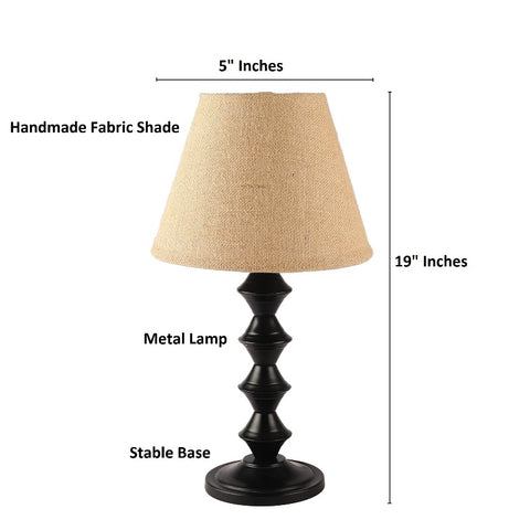 BTR CRAFTS Metal Table Lamp With Conical Shade