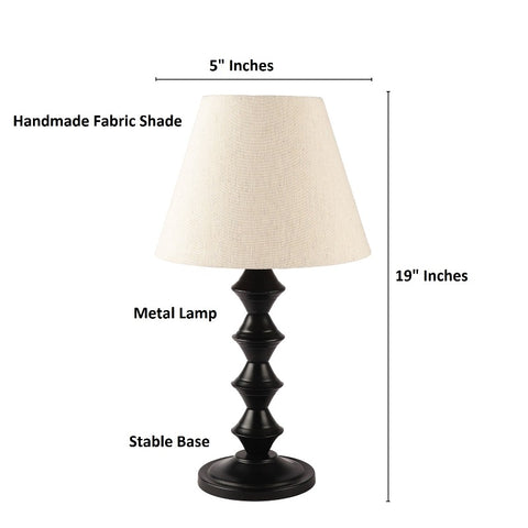 BTR CRAFTS Metal Table Lamp With Conical Shade