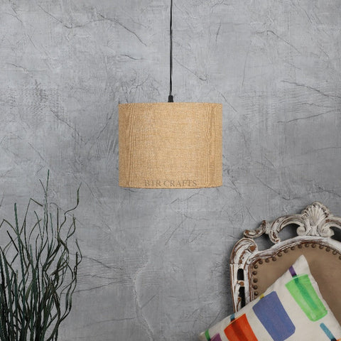 Hanging/ Pendant Drum Shade, 10 inches Dia / Silver Canopy
