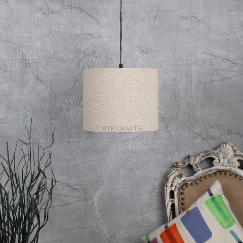 Hanging/ Pendant Drum Shade, 10 inches Dia / Silver Canopy