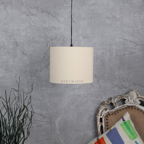 Hanging/ Pendant Drum Shade, 10 inches Dia / Silver Canopy