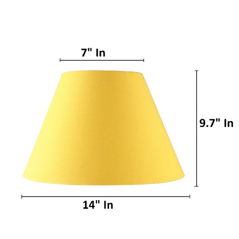 14" Inches, Conical Lamp Shade, Cotton Fabric