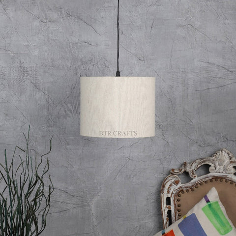 Hanging/ Pendant Drum Shade, 10 inches Dia / Silver Canopy