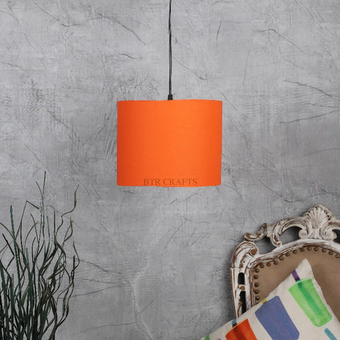 Hanging/ Pendant Drum Shade, 10 inches Dia / Silver Canopy