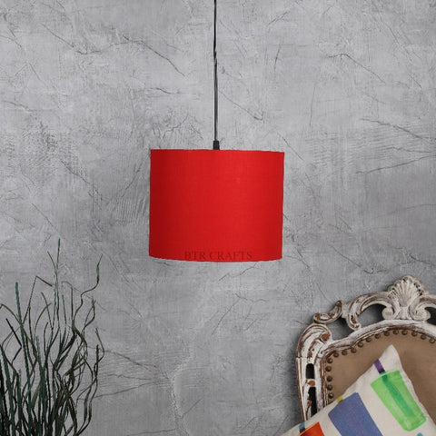 Hanging/ Pendant Drum Shade, 10 inches Dia / Silver Canopy