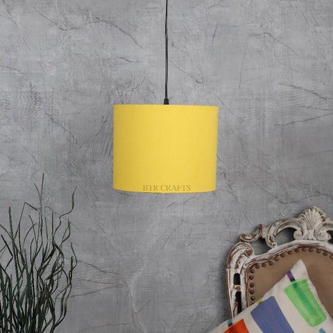 Hanging/ Pendant Drum Shade, 10 inches Dia / Silver Canopy