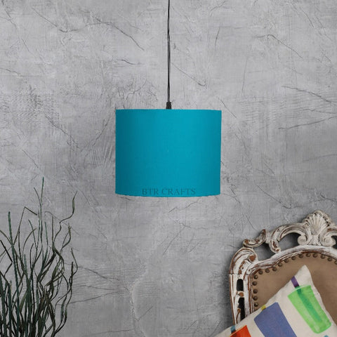 Hanging/ Pendant Drum Shade, 10 inches Dia / Silver Canopy