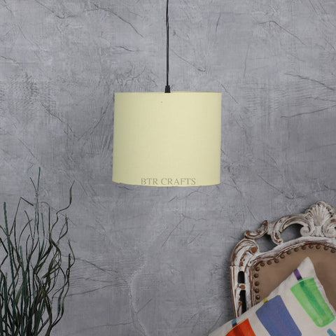 Hanging/ Pendant Drum Shade, 10 inches Dia / Silver Canopy