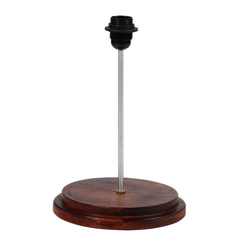 Wooden Base Cylinder Shape Corner Decorative Floor Lamp, Teal- Pack of 1