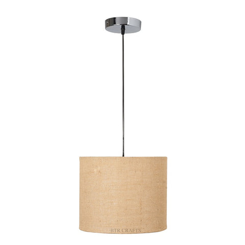 Hanging/ Pendant Drum Shade, 10 inches Dia / Silver Canopy