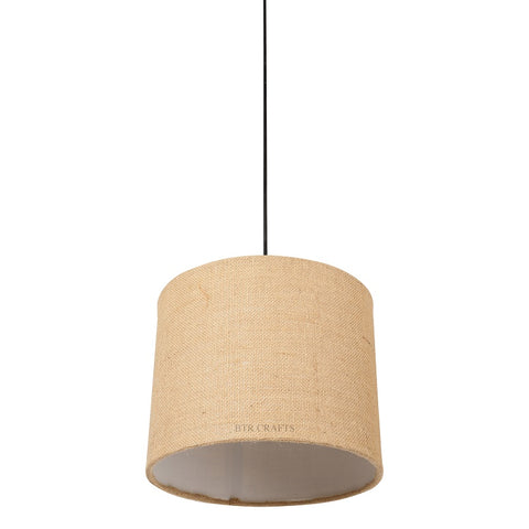 Hanging/ Pendant Drum Shade, 10 inches Dia / Jute