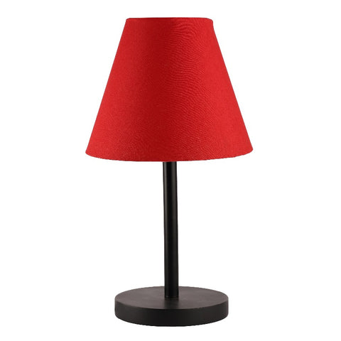 BTR CRAFTS Raven Black Metal Table Lamp (Conical Lampshade)