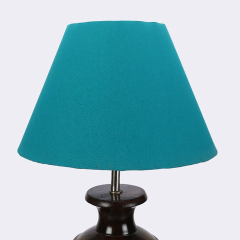 BTR CRAFTS Spotted Wooden Big Matki Table Lamp (Bulb not Included)