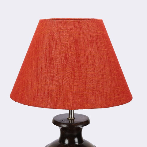 BTR CRAFTS Spotted Wooden Big Matki Table Lamp (Bulb not Included)