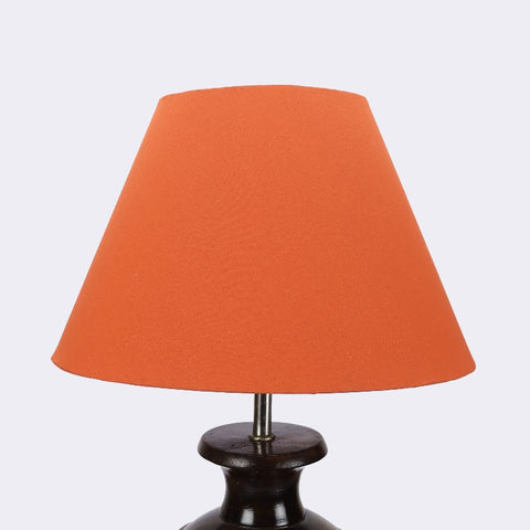 BTR CRAFTS Spotted Wooden Big Matki Table Lamp (Bulb not Included)