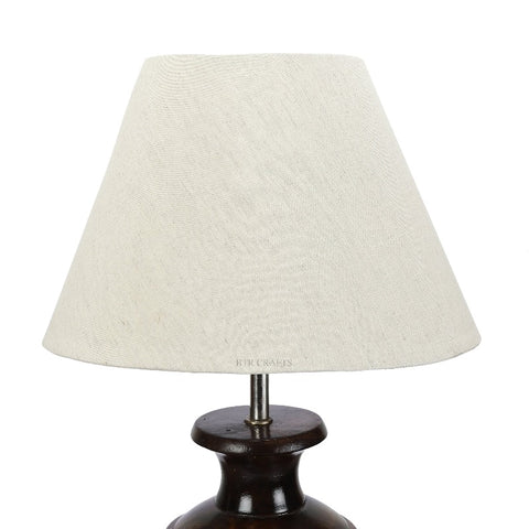 BTR CRAFTS Spotted Wooden Big Matki Table Lamp (Bulb not Included)