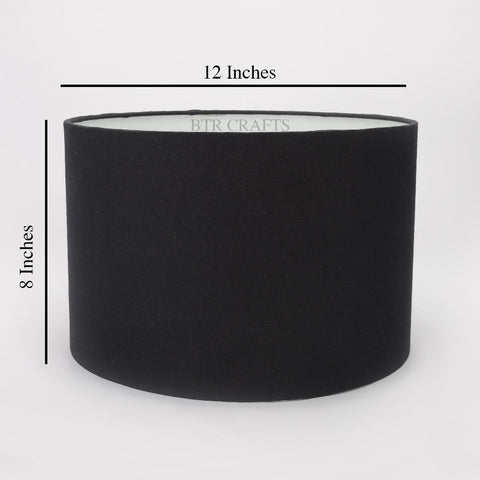 12" Inches, Drum Lamp Shade, Cotton Fabric,