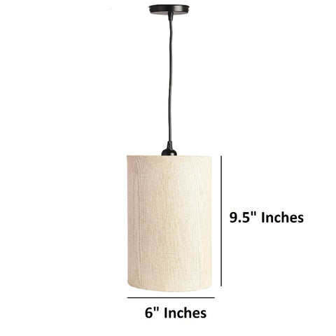 Hanging/ Pendant Cylinder Shade, Premium Jute (6*10 Inches)