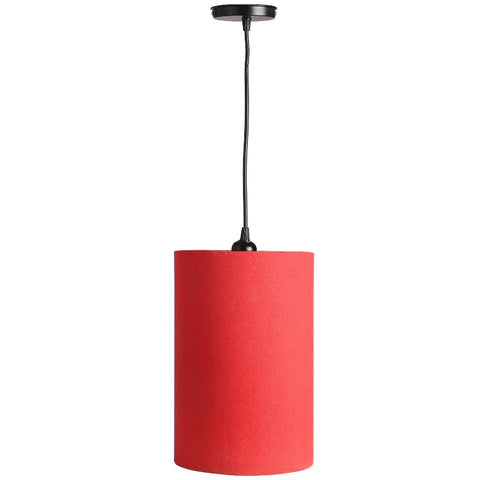 Hanging/ Pendant Cylinder Shade, Red (6*10 Inches)