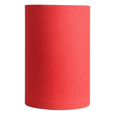 BTR CRAFTS Red Cylinder Lamp Shade, Cotton Fabric, (6" Inches)