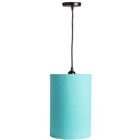 Hanging/ Pendant Cylinder Shade, Teal (6*10 Inches)