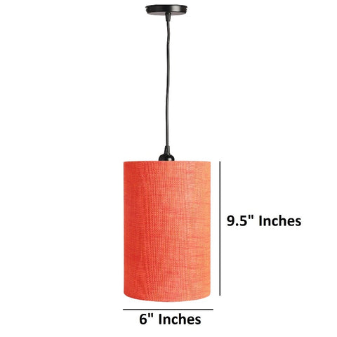 Hanging/ Pendant Cylinder Shade, Red Texture (6*10 Inches)