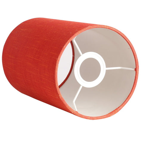 BTR CRAFTS Red Texture Cylinder Lamp Shade, Cotton Fabric, (6" Inches)