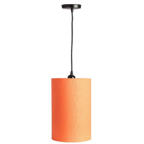Hanging/ Pendant Cylinder Shade, Orange (6*10 Inches)