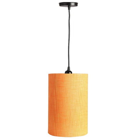 Hanging/ Pendant Cylinder Shade, Orange Texture (6*10 Inches)