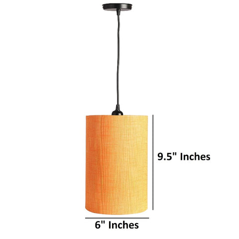Hanging/ Pendant Cylinder Shade, Orange Texture (6*10 Inches)