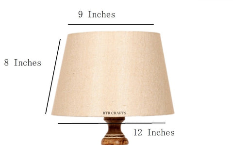 BTR CRAFTS Premium Jute Tapper Lamp Shade  12 Inches