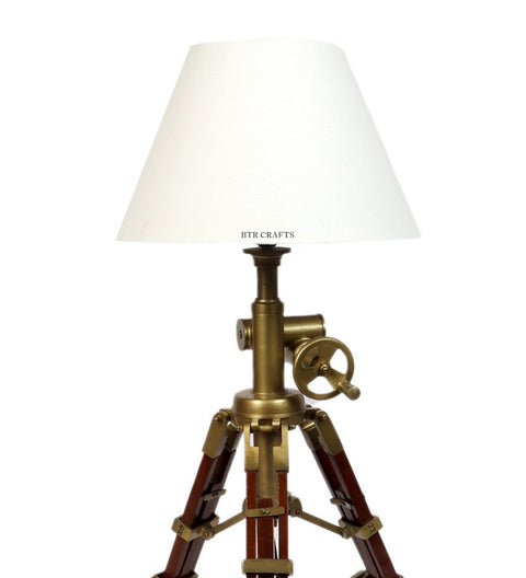 BTR CRAFTS Vintage Tripod Table Lamp, Adjustable Stand, Rustic Vintage
