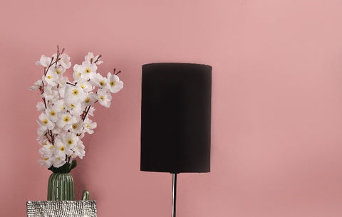 BTR CRAFTS Black Cylinder Lamp Shade, Cotton Fabric, (6" Inches)