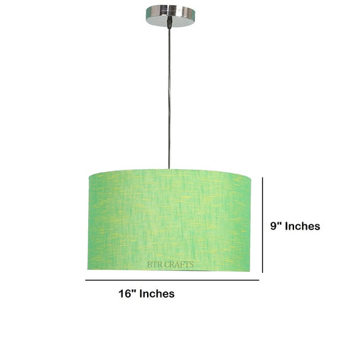 Hanging/ Pendant Drum Shade, 16 inches Dia / Silver Canopy