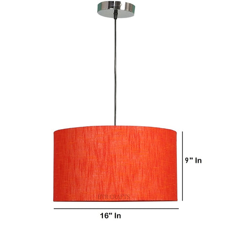 Hanging/ Pendant Drum Shade, 16 inches Dia / Silver Canopy