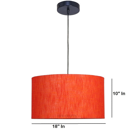 Hanging/ Pendant Drum Shade, 18 inches Dia / Black Canopy