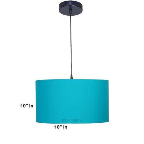 Hanging/ Pendant Drum Shade, 18 inches Dia / Black Canopy