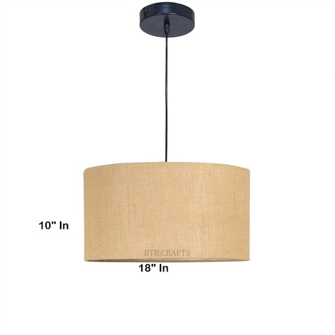 Hanging/ Pendant Drum Shade, 18 inches Dia / Black Canopy