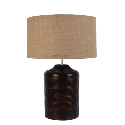 Antique Heavy Wooden Table Lamp (Bulb not Included)