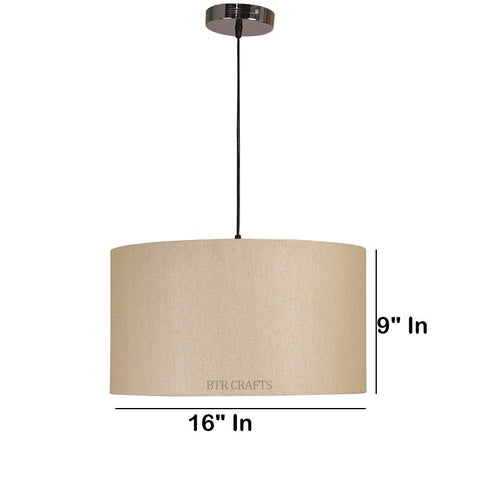 Hanging/ Pendant Drum Shade, 16 inches Dia / Silver Canopy