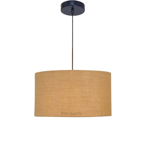 Hanging/ Pendant Drum Shade, 18 inches Dia / Black Canopy