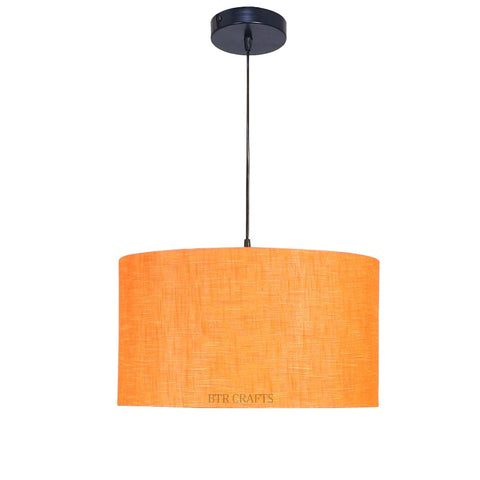 Hanging/ Pendant Drum Shade, 18 inches Dia / Black Canopy