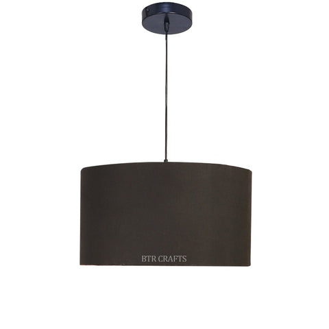 Hanging/ Pendant Drum Shade, 18 inches Dia / Black Canopy