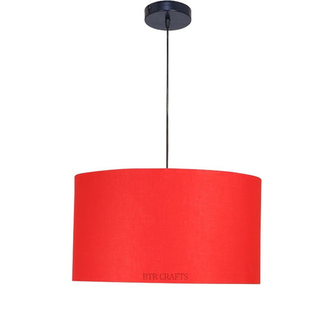 Hanging/ Pendant Drum Shade, 16 inches Dia / Black Canopy