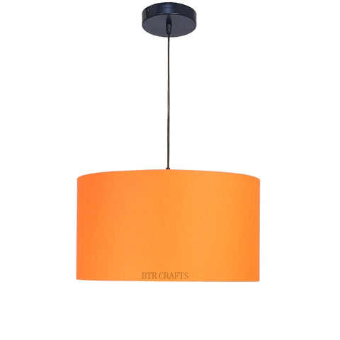 Hanging/ Pendant Drum Shade, 16 inches Dia / Black Canopy