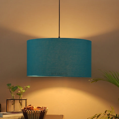 Hanging/ Pendant Drum Shade, 18 inches Dia / Black Canopy