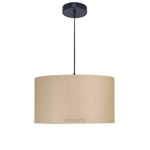 Hanging/ Pendant Drum Shade, 14 inches Dia / Black Canopy