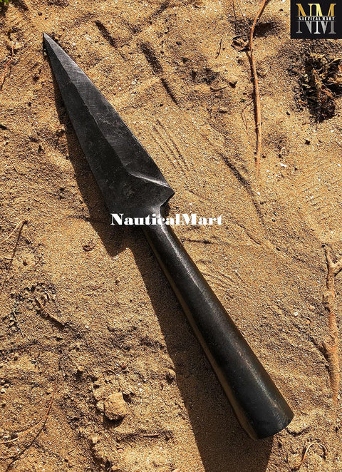 Hand-Forged Viking Saga Iron Spear Point Viking Accessories