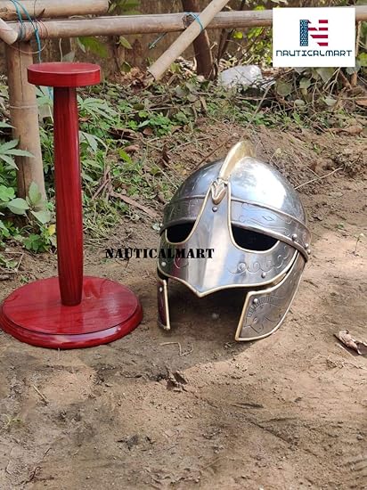 Viking Wolf - Halloween Knight Helmet with Brass Accents